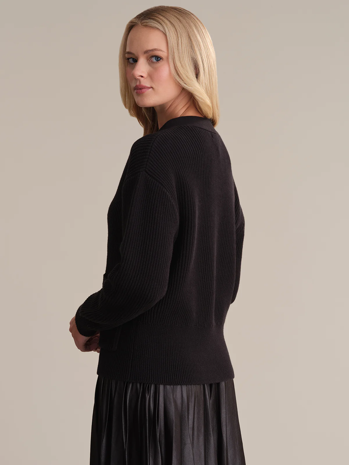 Abigail: V-Neck Cotton Cardigan - Image 2