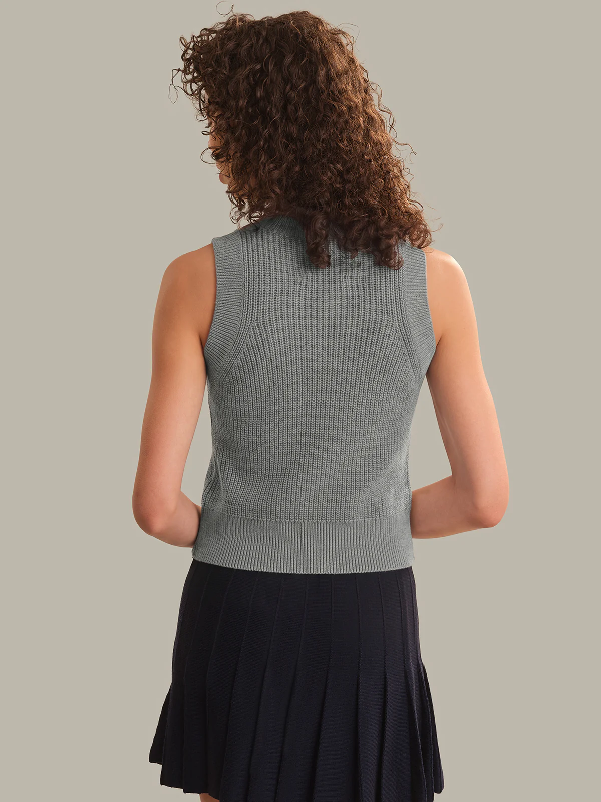 Demi: High Crewneck Cotton Tank - Image 3