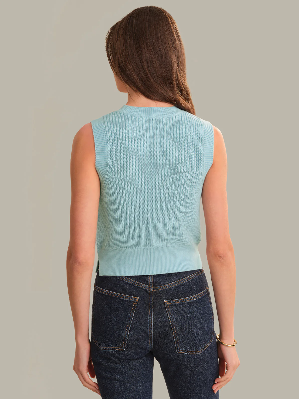 Demi: High Crewneck Cotton Tank - Image 3
