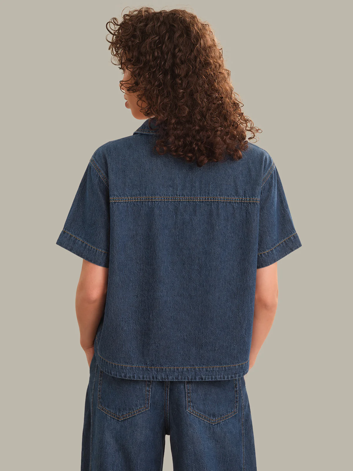 Arianna: Denim Popover Top - Image 3