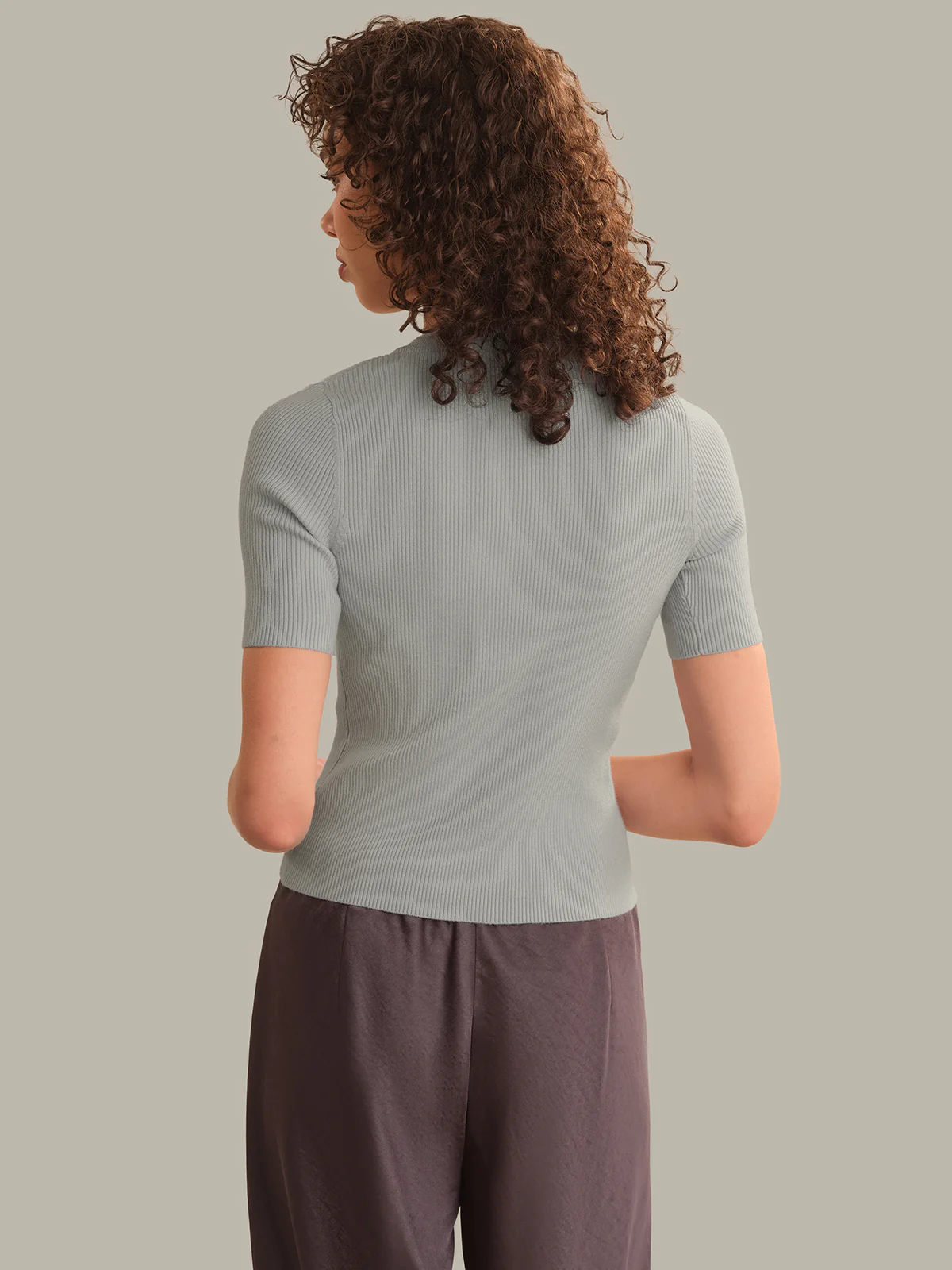 Georgie Elbow Sleeve Button Down Cardigan - Image 3