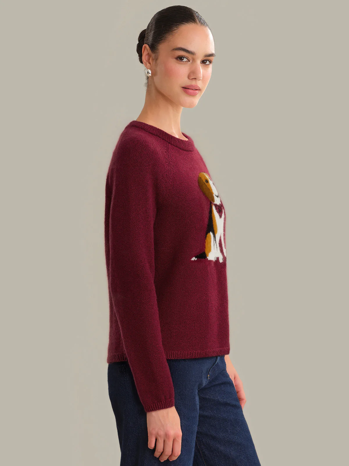 Jane: 100% Cashmere Foxhound Sweater - Image 2
