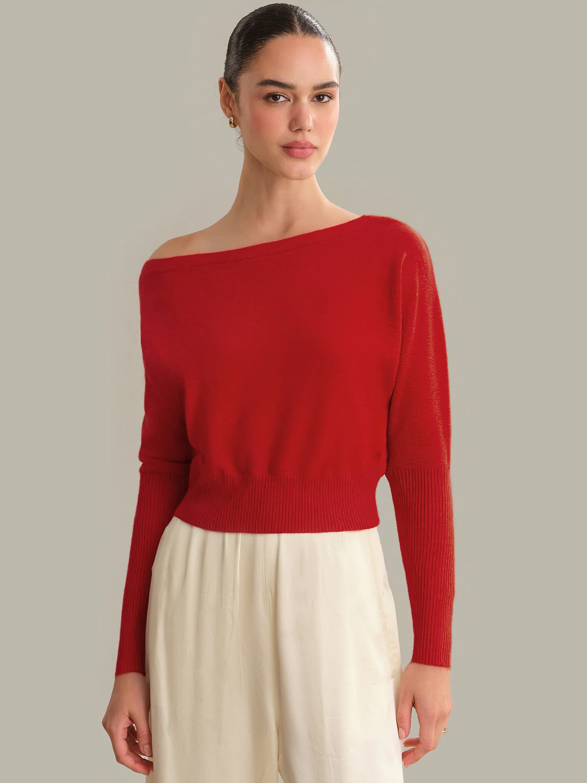 Lana: Off The Shoulder 100% Cashmere Pullover