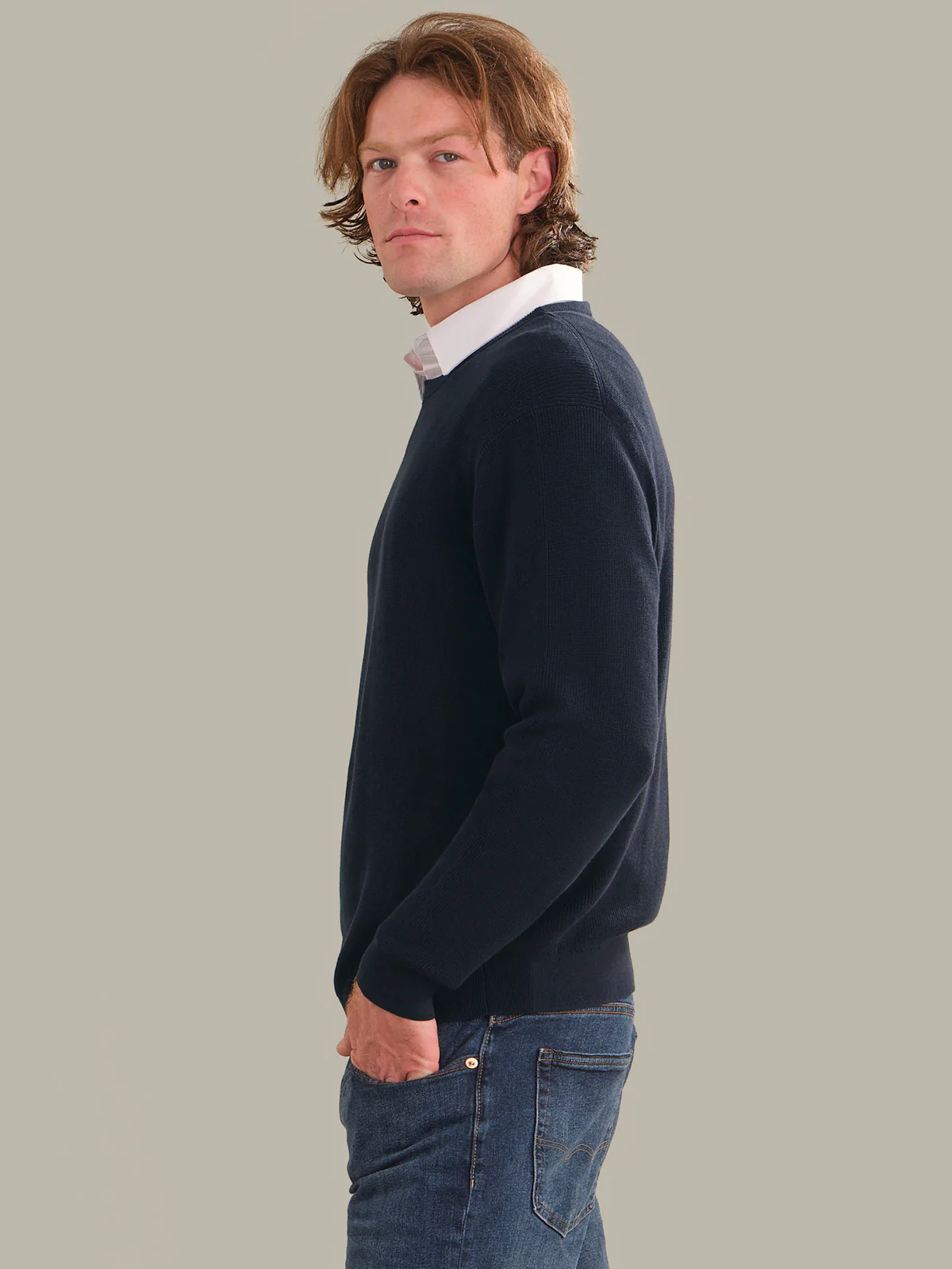 Rhett: Men's Cotton Ribbed Crewneck - Image 2