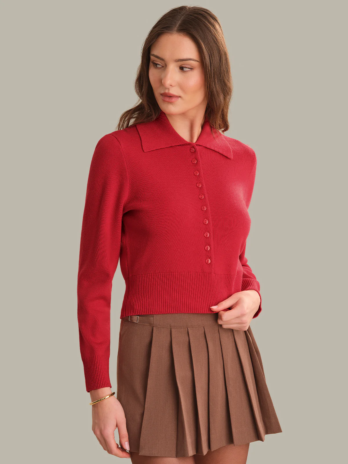 Millicent Extended Placket Collared Polo - Image 2