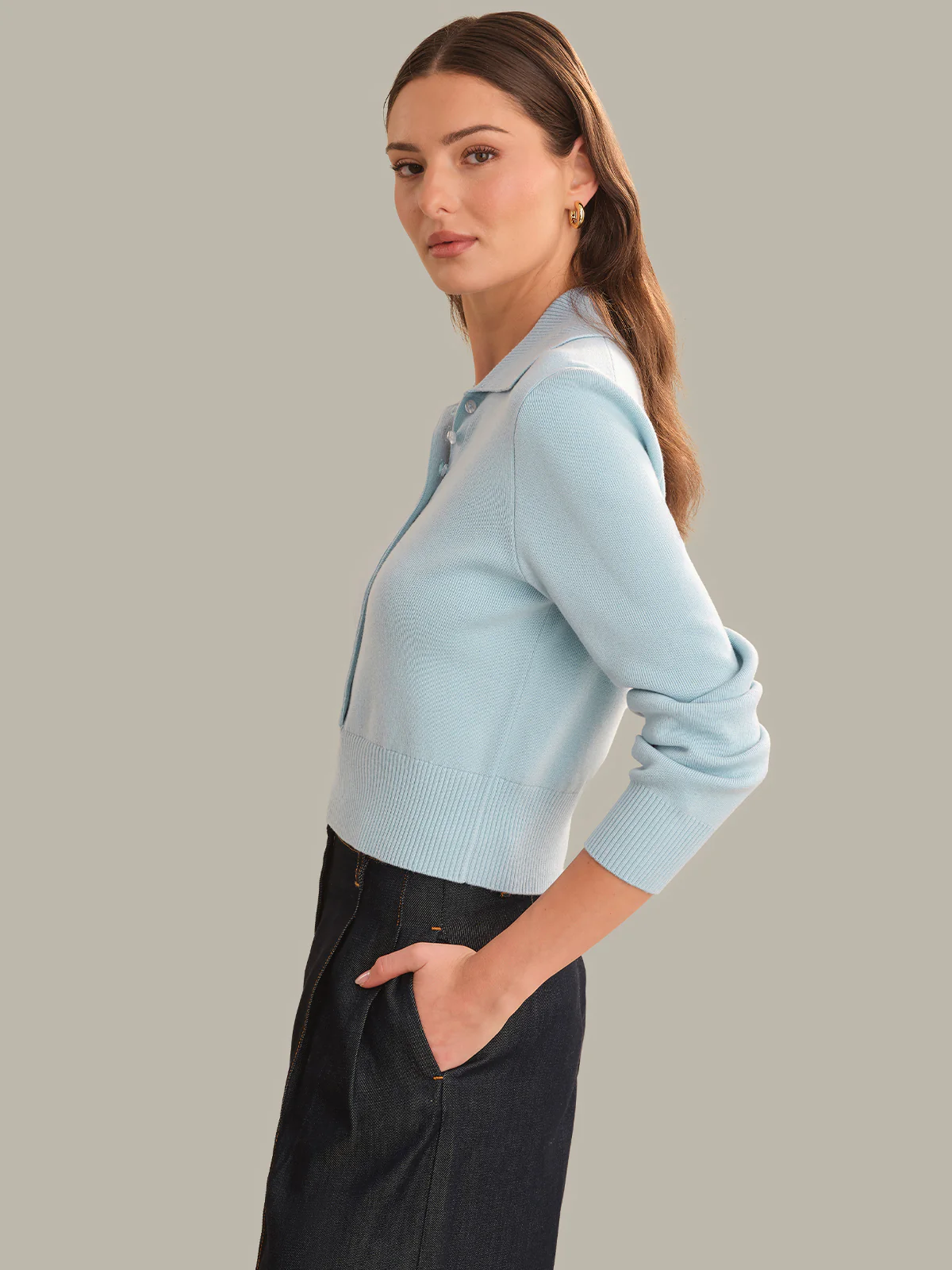 Millicent Extended Placket Collared Polo - Image 2