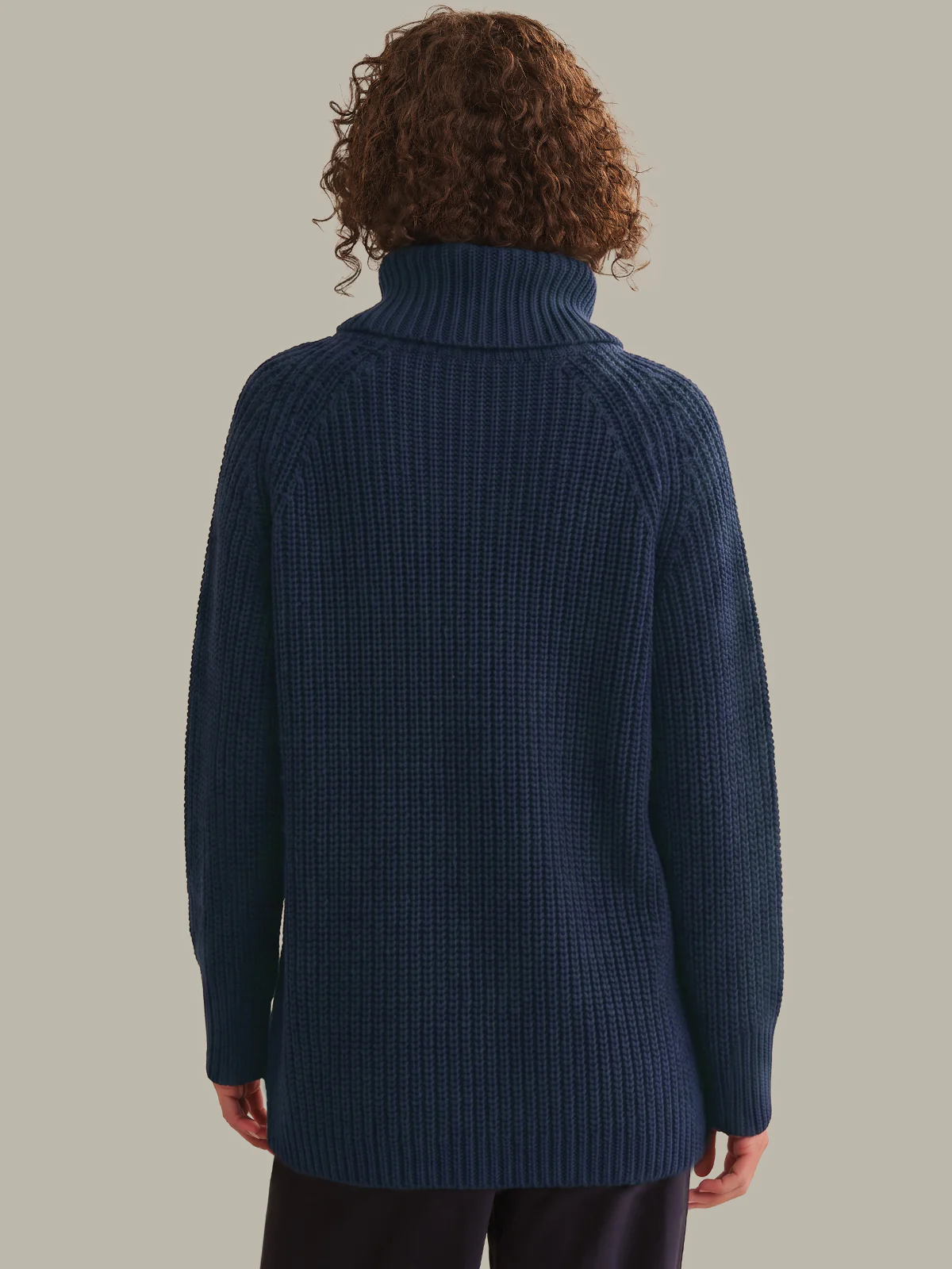 Stella: Cotton Shaker Stitch Turtleneck Sweater - Image 3