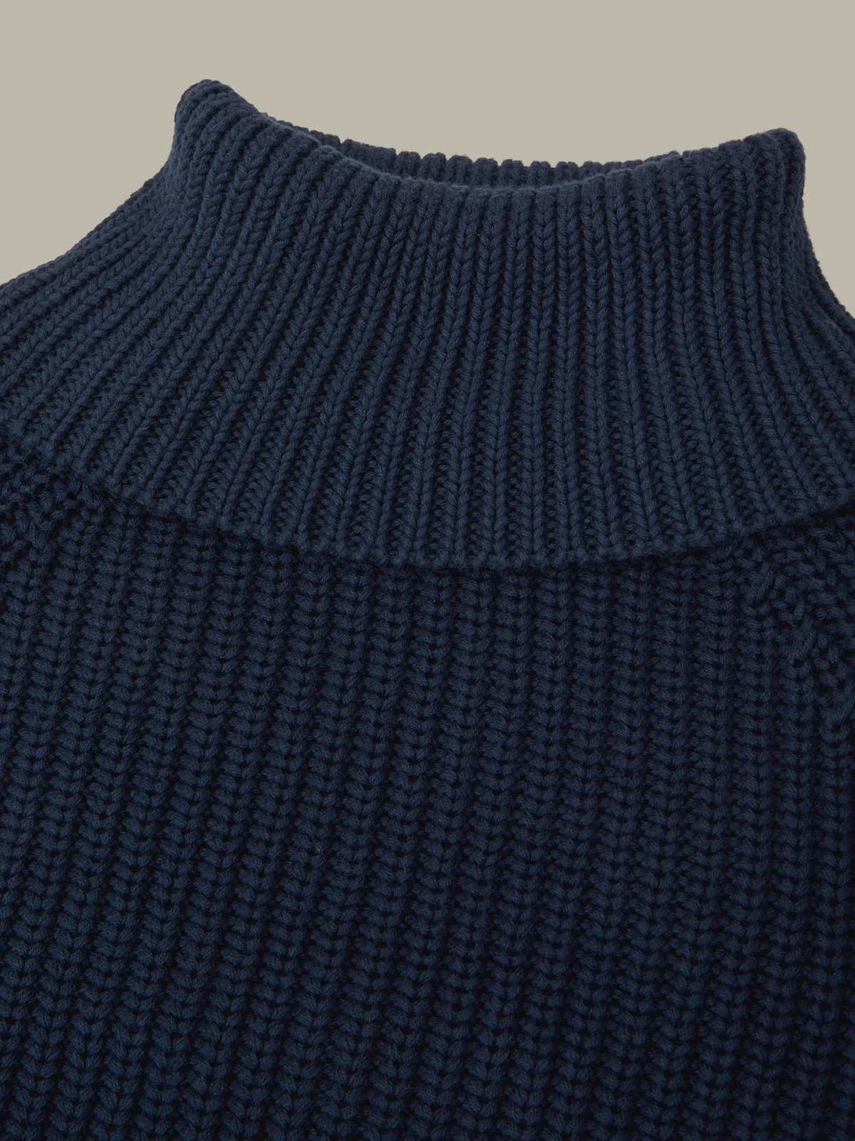 Stella: Cotton Shaker Stitch Turtleneck Sweater - Image 4