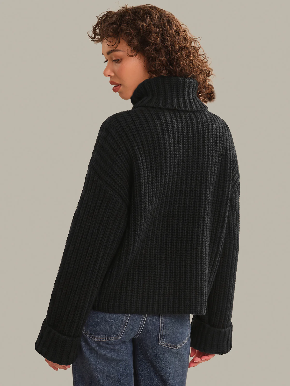 Vida: Turtleneck Shaker Pullover - Image 3