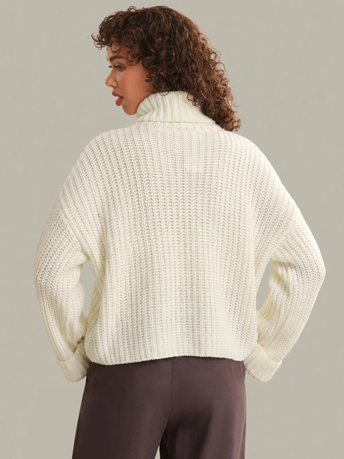 Vida: Turtleneck Shaker Pullover - Image 3
