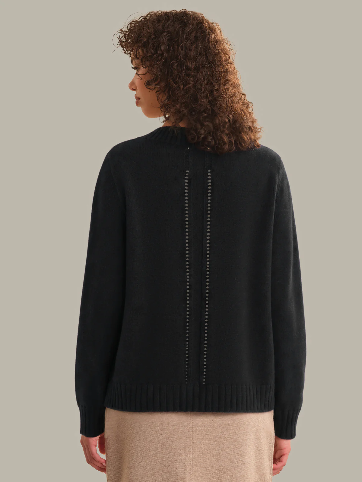 Virginia Vneck Pullover With Pointelle Details - Image 3