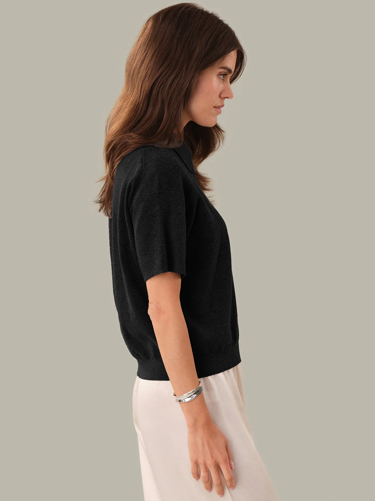 Wren: Cotton Quarter-Zip Polo Pullover - Image 2